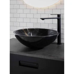 Malja-allas Noro Marble, 410 mm, musta