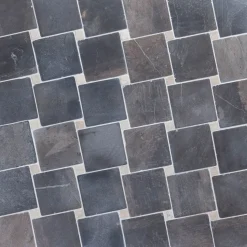 Marmorimosaiikki Qualitystone Diagonal Gray-White, verkolla, 100x100/20x20 mm