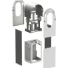 Metallisarja kahden Schneider Electric EVlink Pro AC -latausaseman asennukseen