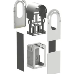 Metallisarja kahden Schneider Electric EVlink Pro AC -latausaseman asennukseen