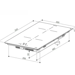 Minikeittiö PMK3HP05963001, leveys 100cm, induktiolevyllä