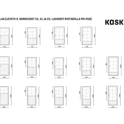 Mökkiovi Kaskipuu ML4A M12 mittatilausovi