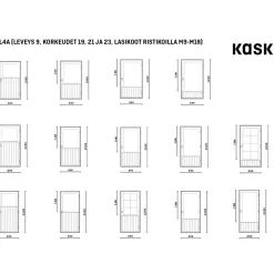 Mökkiovi Kaskipuu ML4A M14 mittatilausovi ilman ristikkoa