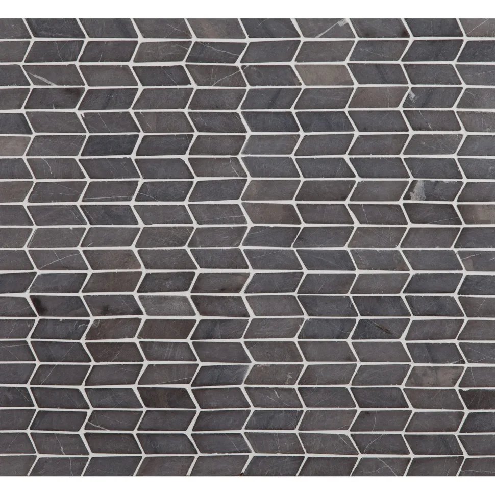 Mosaiikkilaatta Qualitystone Shevron Mini Grey, 25x60mm