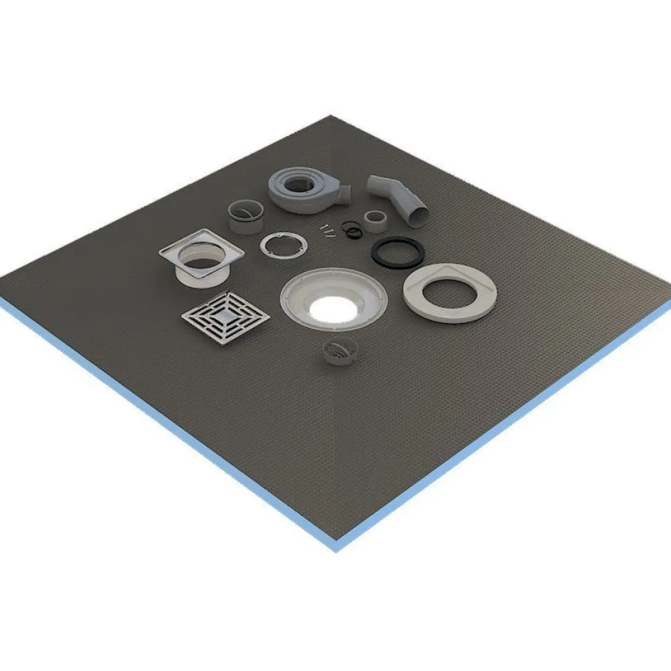 Märkätilalevy lattiaan kaivolla Tycroc STC90 900x900x20 mm