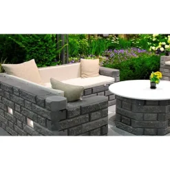 Muurikivi Rudus Aitakivi kansipari 560x200x100 mm sileä musta