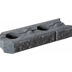 Muurikivi Rudus Aitakivi peruspari 560x200x100 mm sileä musta
