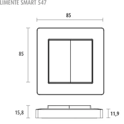 2-osainen kytkin Limente Smart 547 Greenline IP20 valkoinen