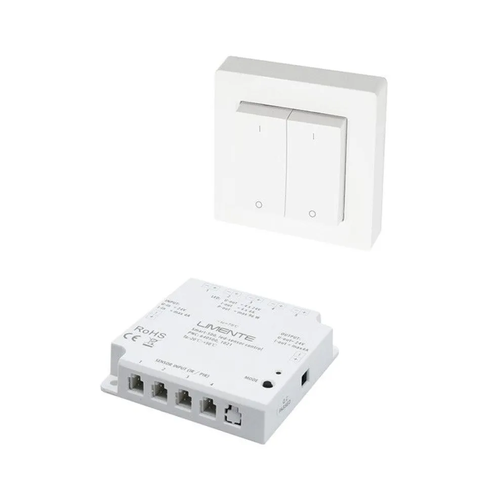 2-osainen säädin- ja himmenninsetti Limente Smart 532 Classic max. 96W 24V valkoinen