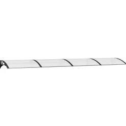Ovikatos ja läpinäkyvä 400x80 cm polykarbonaatti musta