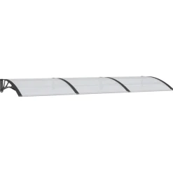 Ovikatos 300x100 cm polykarbonaatti musta/vaalea