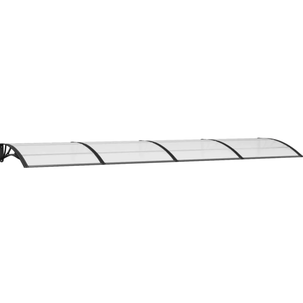 Ovikatos 400x100 cm polykarbonaatti musta/vaalea