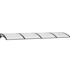 Ovikatos 350x100 cm polykarbonaatti vaalea/musta