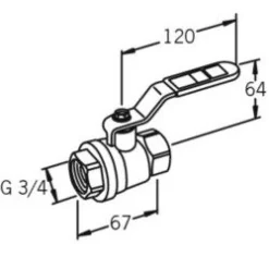 Palloventtiili Oras 400020 MS DN20