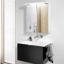 Peilikaappi LED-valaisimella Bathlife Glänsa 600 mm valkoinen