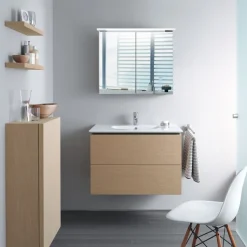 Peilikaappi LED-valaisimella Bathlife Glänsa 800 mm valkoinen