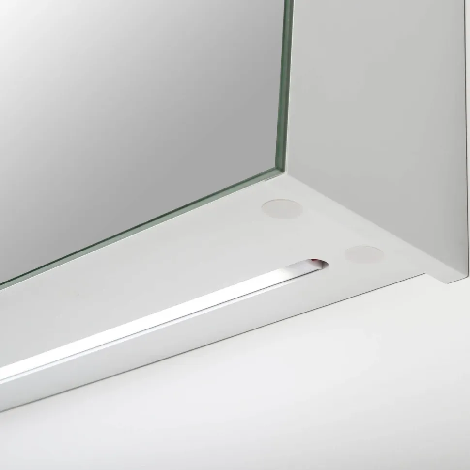 Peilikaappi LED-valaisimella Bathlife Glänsa 1000 mm valkoinen