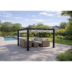 Pergola Baltic Garden Sunset, 3 x 4 m, harmaa
