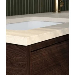 Pesuallas Gustavsberg Ducentic, kaksi allasta, kaksi hanareikää, 1190x470mm, komposiittikivi, beige