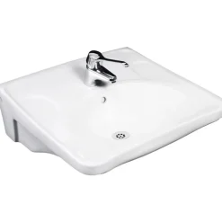 Pesuallas Gustavsberg GBG 740 liikuntarajoitteiselle pulttiasennus 225x600x600 mm valkoinen