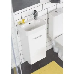 Pesuallas Ido Glow 400 oikea kulmikas ylivuotosuojalla