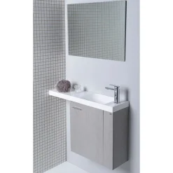Pesuallas Interia Agos 80x22cx11 cm, vasen/oikea, valkoinen