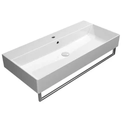 Pesuallas Interia Kube X 100x47cm, tasainen pohja, ExtraGlaze-pinnoite, valkoinen
