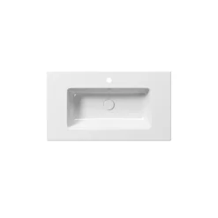 Pesuallas Interia Pura Slim 82x46cm, ExtraGlaze-pinnoite, valkoinen