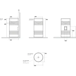 Pesuallas Kerasan Design Barrel 450x450mm mattamusta