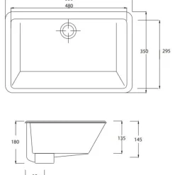 Pesuallas Lavabo Gea, 530x350mm, valkoinen