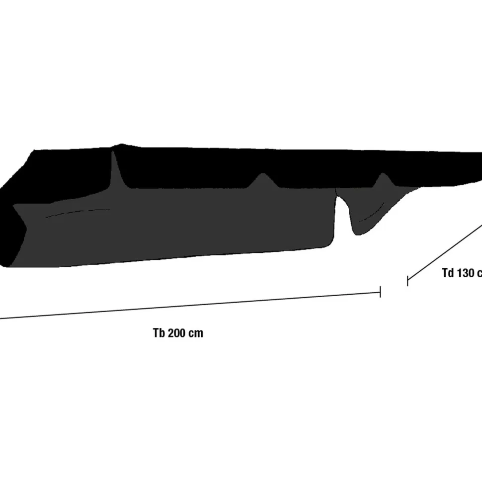 Pihakeinun katos Brafab Olbia, vedenkestävä, 200x130cm