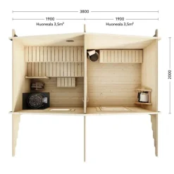 Pihasauna Luoman Lillevilla 10 Kulovesi 7,6 m²