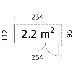 Pihavaja Palmako Leif, 2,2m² EL16-2309