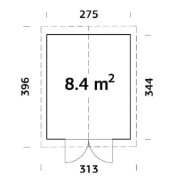 Pihavaja Palmako Martin 8,4 m²