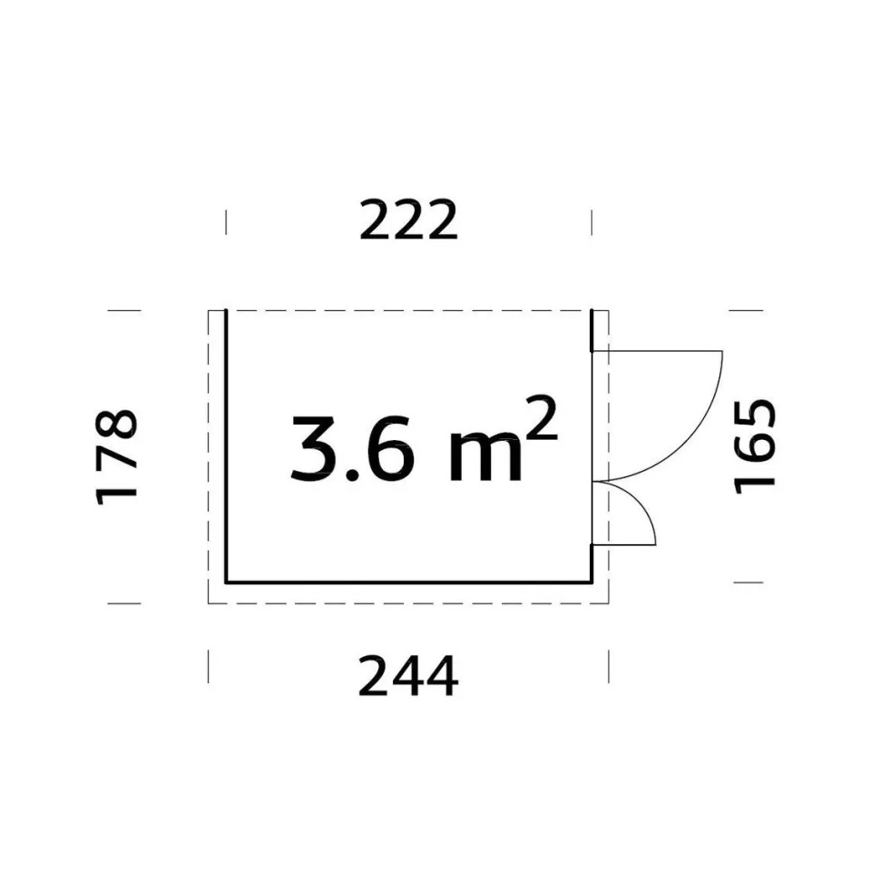 Pihavaja Palmako Mia, 3,6m² EL16-2217
