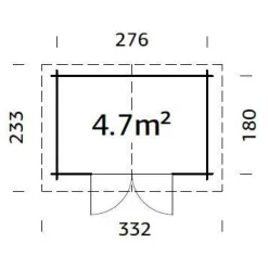 Pihavaja Palmako Valentine 4,7 m²