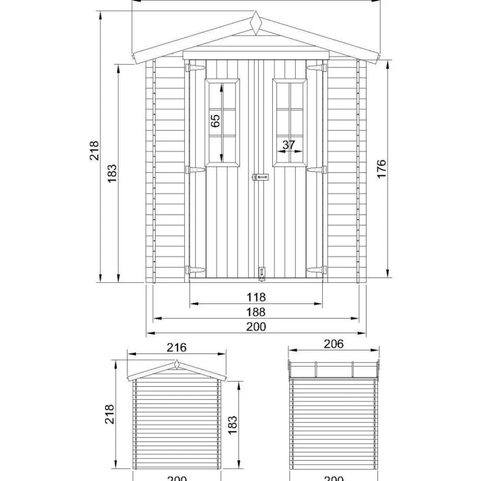 Pihavaja Timbela M320C-M369C, harjakatto, eri vaihtoehtoja