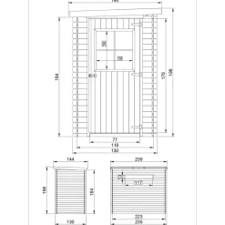 Pihavaja Timbela M306, 2.63m², eri vaihtoehtoja