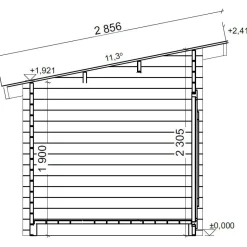 Pihavarasto/lato LP Garden P8, 8m², pulpettikatto