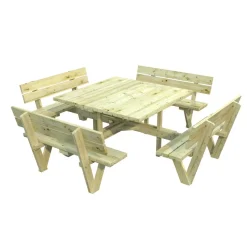 Piknik pöytäryhmä Palmako Arthur 274x274 cm vihreä