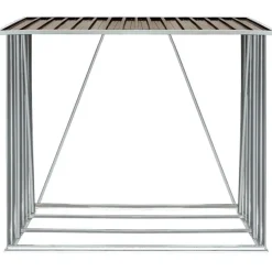 Polttopuukatos 163x83x154cm, galvanoitu teräs, ruskea