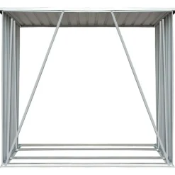 Polttopuukatos 163x83x154cm, galvanoitu teräs, vihreä