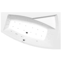 Poreamme Interia Evia Highline Hydro-Air, 1700x1000x470mm, oikea, 255l, valkoinen