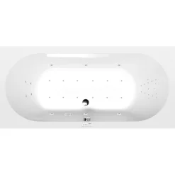 Poreamme Interia Levana Highline Hydro-Air, 1700x800x390mm, 209l, valkoinen