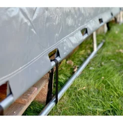 Pressutalli Prohall Grey 6x3,2x2,2 m oviaukko 2x3,2-2,4m 500g/m2