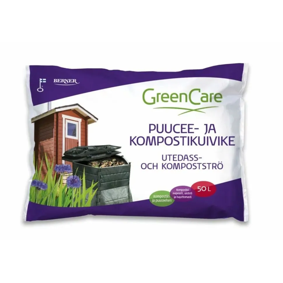 Puucee- ja kompostikuivike GreenCare, 75 säkkiä x 50 litraa/lava, 3750 litraa