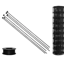 Puutarha-aitapaketti Hortus 90cm 25m musta sis, tolpat