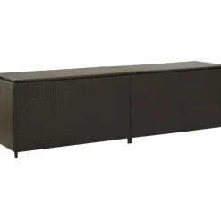 Puutarhan säilytyslaatikko polyrottinki 200x50x60 cm ruskea