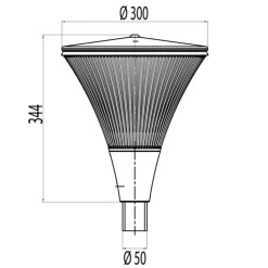 Pylväsvalaisin Aaria AA01GH IP44 60W grafiitinharmaa