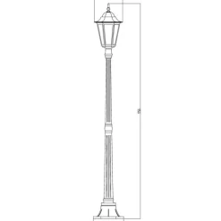 Pylväsvalaisin Kartano PKK-1U Ø 248x1755 mm valkoinen